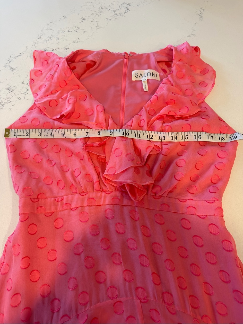 SALONI Rita Pink Ruffled Midi Dress - Picture 13 of 13